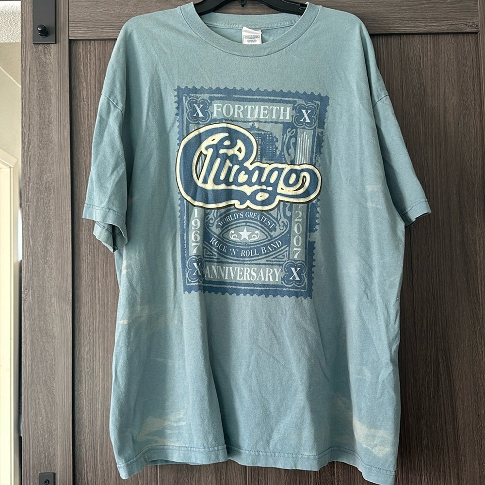 Euc vintage Chicago band shirt 40 anniversary 2007 some discoloration size xxl